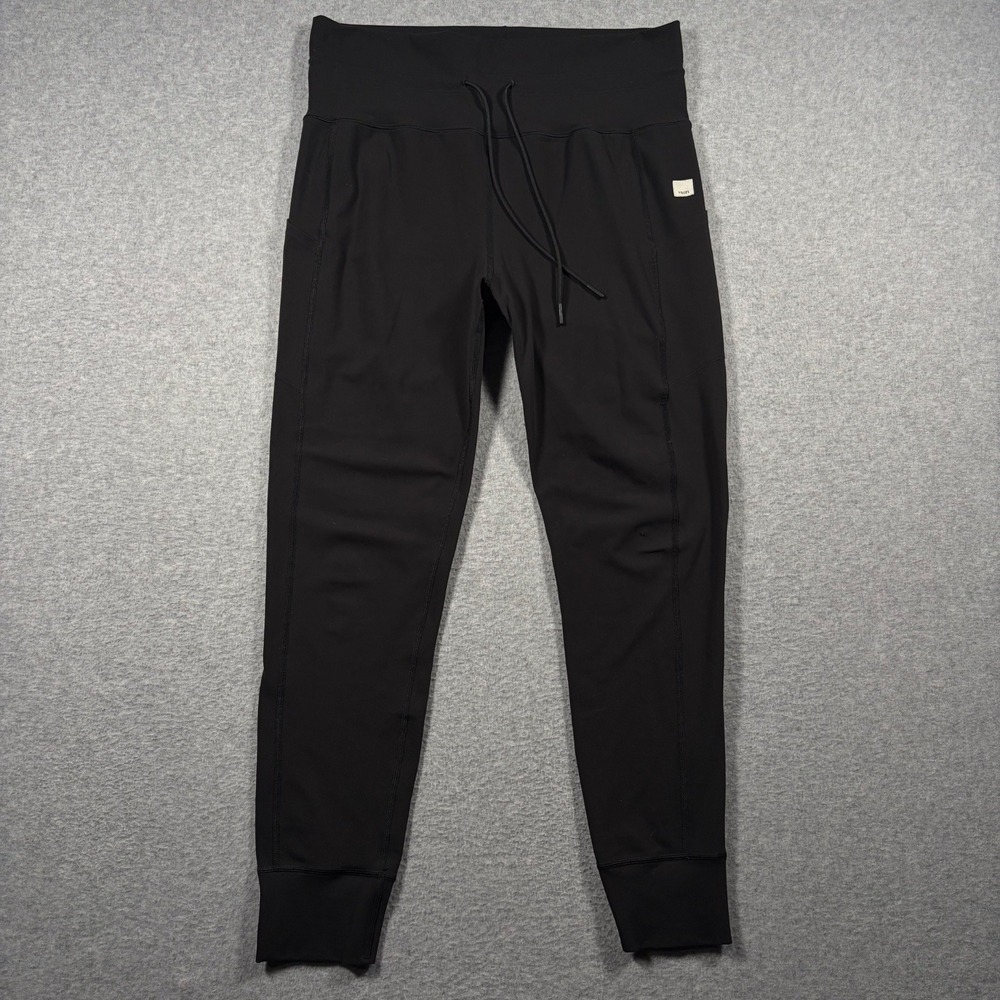Vuori Daily Jogger Pants Womens L/XL Black High Rise Drawstring Pockets Active